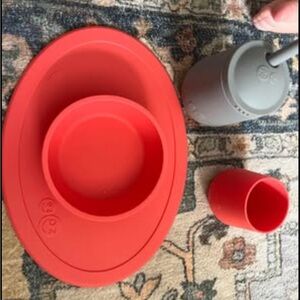 EZPZ Red and Gray Kids Dining Set